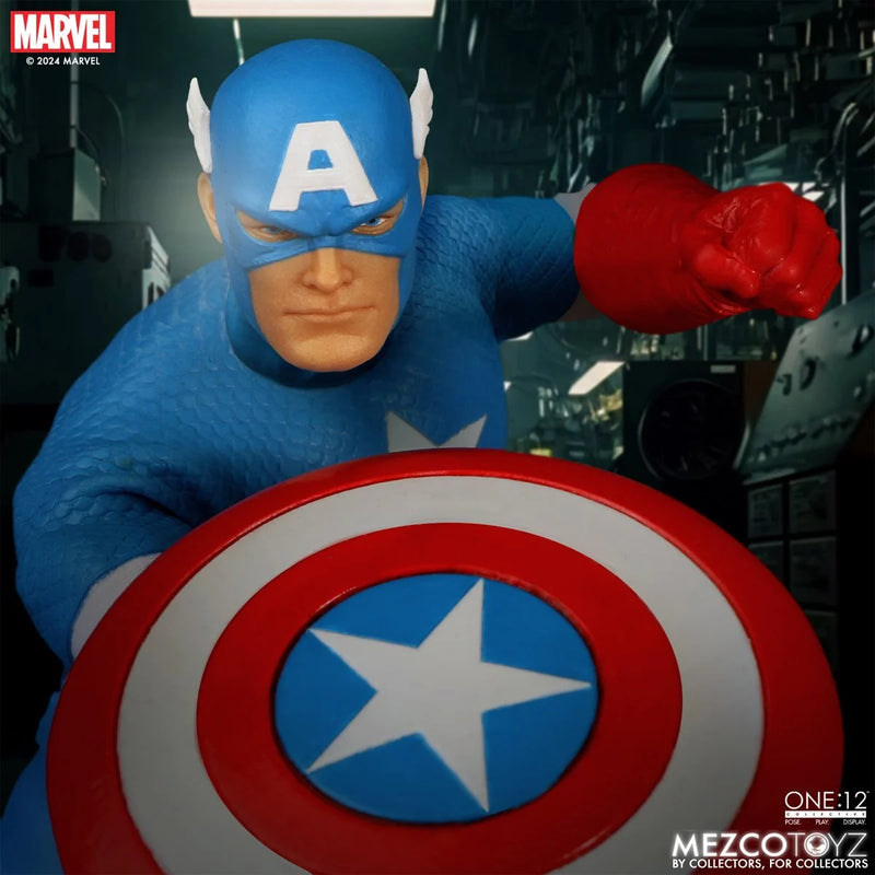 Load image into Gallery viewer, Mezco Toyz - One 12 Captain America (Silver Age Edition)
