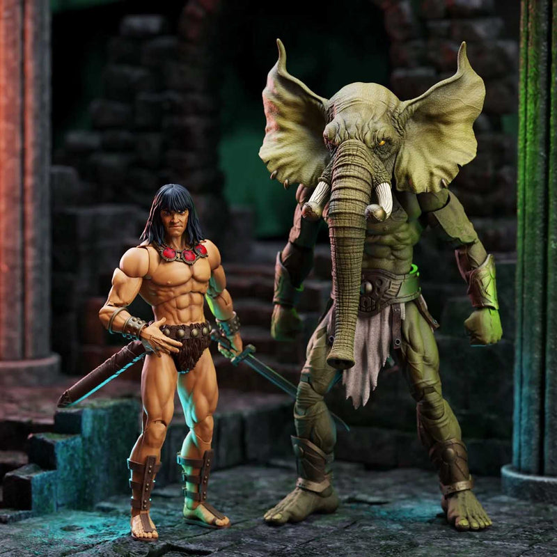 Load image into Gallery viewer, Boss Fight Studio - Conan The Barbarian: The Tower of the Elephant - Young Conan &amp; Yag-Kosha 1/12 Scale
