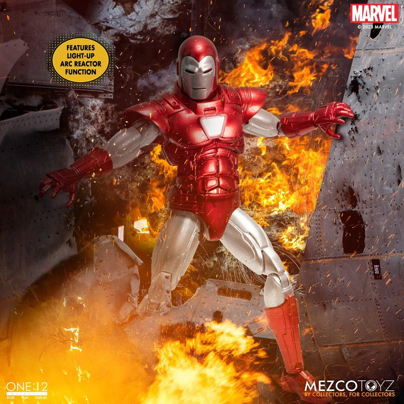 Load image into Gallery viewer, Mezco Toyz - One 12 Marvel Comics - Iron Man (Silver Centurion)
