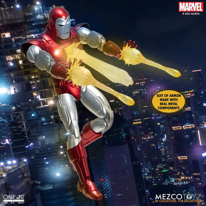 Load image into Gallery viewer, Mezco Toyz - One 12 Marvel Comics - Iron Man (Silver Centurion)
