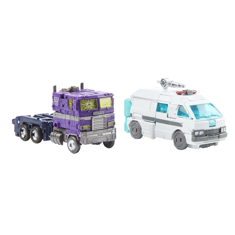 Load image into Gallery viewer, Transformers Generations Selects - Deluxe WFC-GS17 Shattered Glass Ratchet and Optimus Prime (Reissue)
