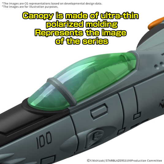 Bandai - Mecha Collection DX - Be Forever Yamato Rebel 3199 - Type-1 Space Combat Attack Aircraft Cosmo Tiger II (Single Seat/Gun Turret Model) (Set of 2)