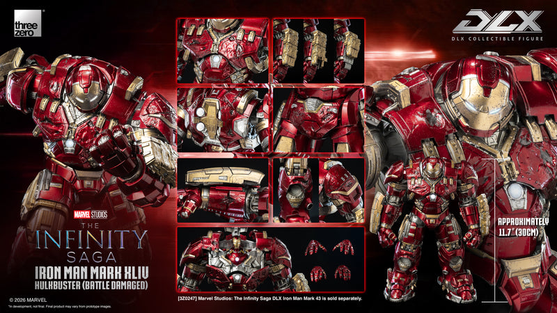 Load image into Gallery viewer, Threezero - 1/12 The Infinity Saga: DLX Iron Man Mark 44 Hulkbuster (Battle Damaged)
