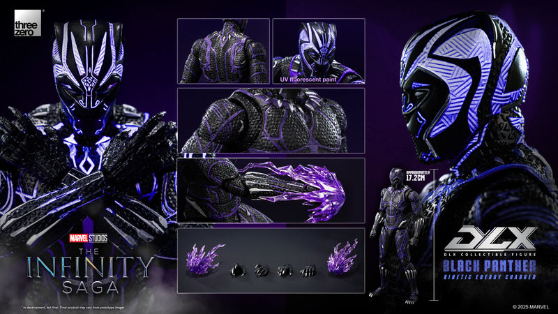 Load image into Gallery viewer, Threezero - 1/12 The Infinity Saga: DLX Black Panther (Kinetic Energy Charged)
