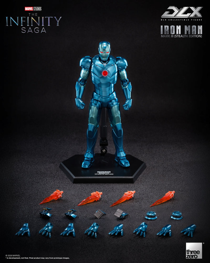 Load image into Gallery viewer, Threezero - 1/12 The Infinity Saga: DLX Iron Man Mark 3 (Stealth Edition)
