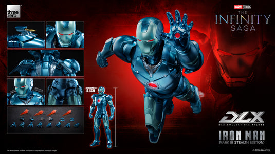 Threezero - 1/12 The Infinity Saga: DLX Iron Man Mark 3 (Stealth Edition)