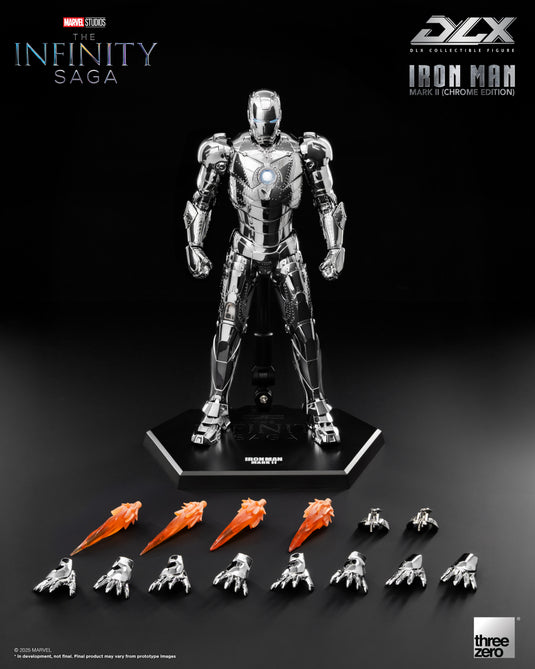 Threezero - 1/12 The Infinity Saga: DLX Iron Man Mark 2 (Chrome Edition)