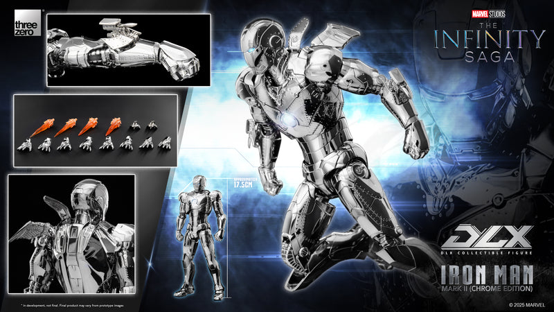 Load image into Gallery viewer, Threezero - 1/12 The Infinity Saga: DLX Iron Man Mark 2 (Chrome Edition)
