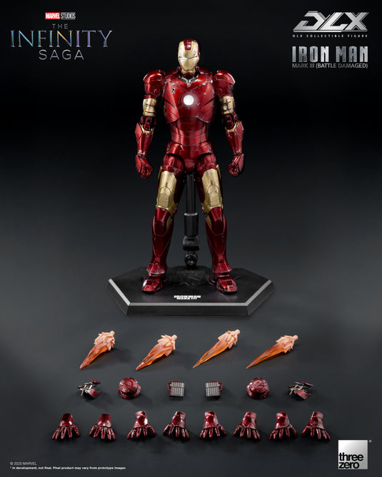 Threezero - 1/12 The Infinity Saga: DLX Iron Man Mark 3 (Battle Damaged)