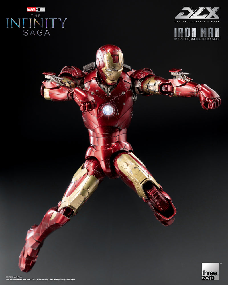 Load image into Gallery viewer, Threezero - 1/12 The Infinity Saga: DLX Iron Man Mark 3 (Battle Damaged)
