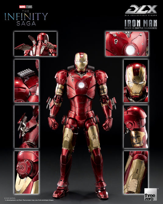 Threezero - 1/12 The Infinity Saga: DLX Iron Man Mark 3 (Battle Damaged)