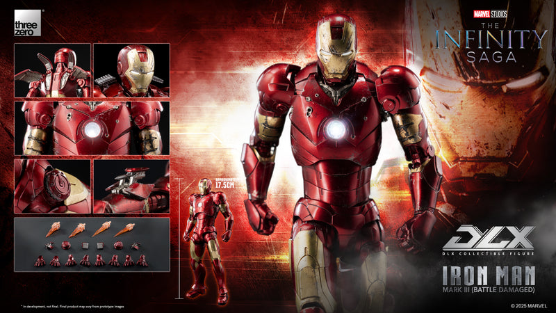 Load image into Gallery viewer, Threezero - 1/12 The Infinity Saga: DLX Iron Man Mark 3 (Battle Damaged)
