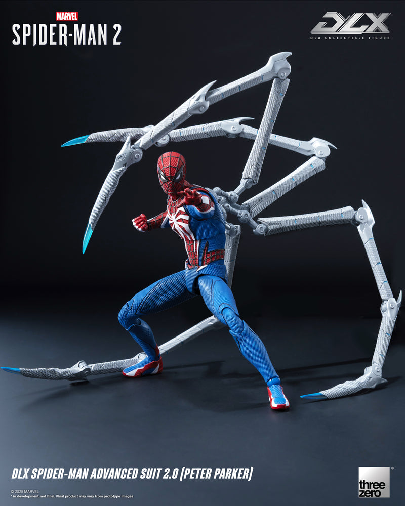 Load image into Gallery viewer, Threezero - 1/12 Marvel&#39;s Spider-Man 2 DLX Spider-Man Advanced Suit 2.0 (Peter Parker)

