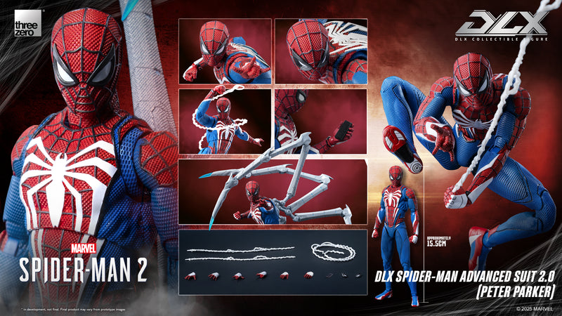 Load image into Gallery viewer, Threezero - 1/12 Marvel&#39;s Spider-Man 2 DLX Spider-Man Advanced Suit 2.0 (Peter Parker)
