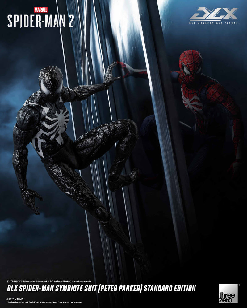 Load image into Gallery viewer, Threezero - 1/12 Marvel's Spider-Man 2 - DLX Spider-Man Symbiote Suit (Peter Parker)
