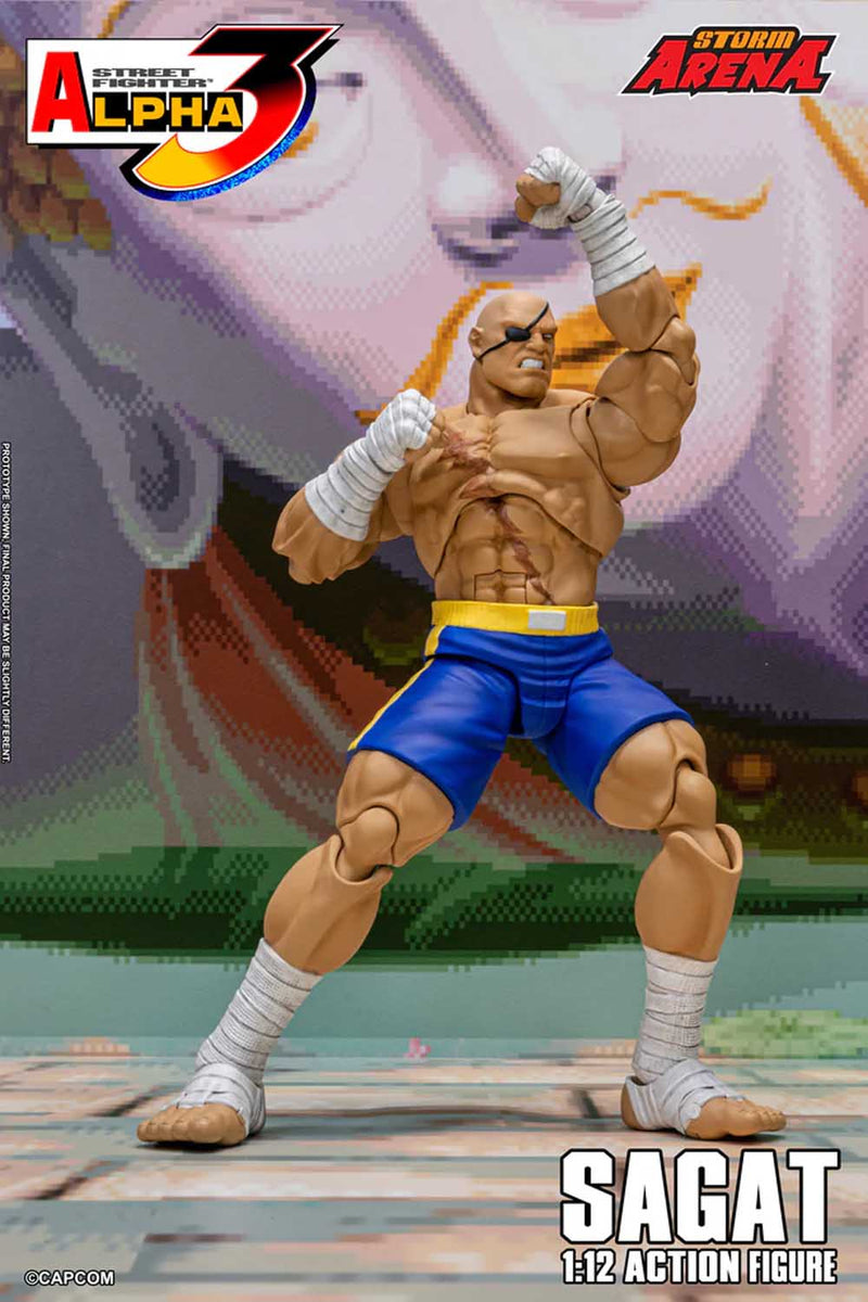Load image into Gallery viewer, Storm Collectibles - Storm Arena: Street Fighter Alpha 3 - Sagat 1/12 Scale
