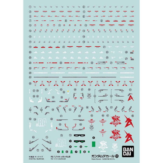 Bandai - Decal 125 - RG Nu Gundam 1/144