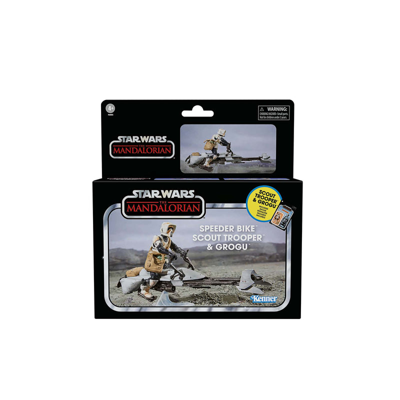 Load image into Gallery viewer, Hasbro - Star Wars The Vintage Collection - Speeder Bike Scout Trooper and Grogu 3 3/4-Inch Action Figure
