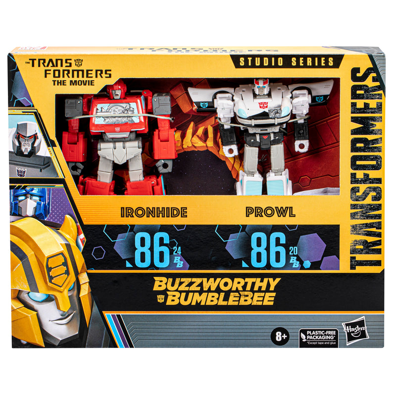 Load image into Gallery viewer, Transformers Studio Series 86: Buzzworthy Bumblebee - The Transformers: The Movie 86-24BB Ironhide and 86-20BB Prowl
