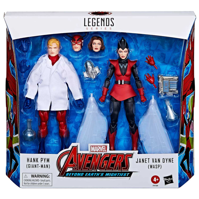 Load image into Gallery viewer, Marvel Legends - Hank Pym (Giant-Man) &amp; Janet Van Dyne (Wasp) Two-Pack
