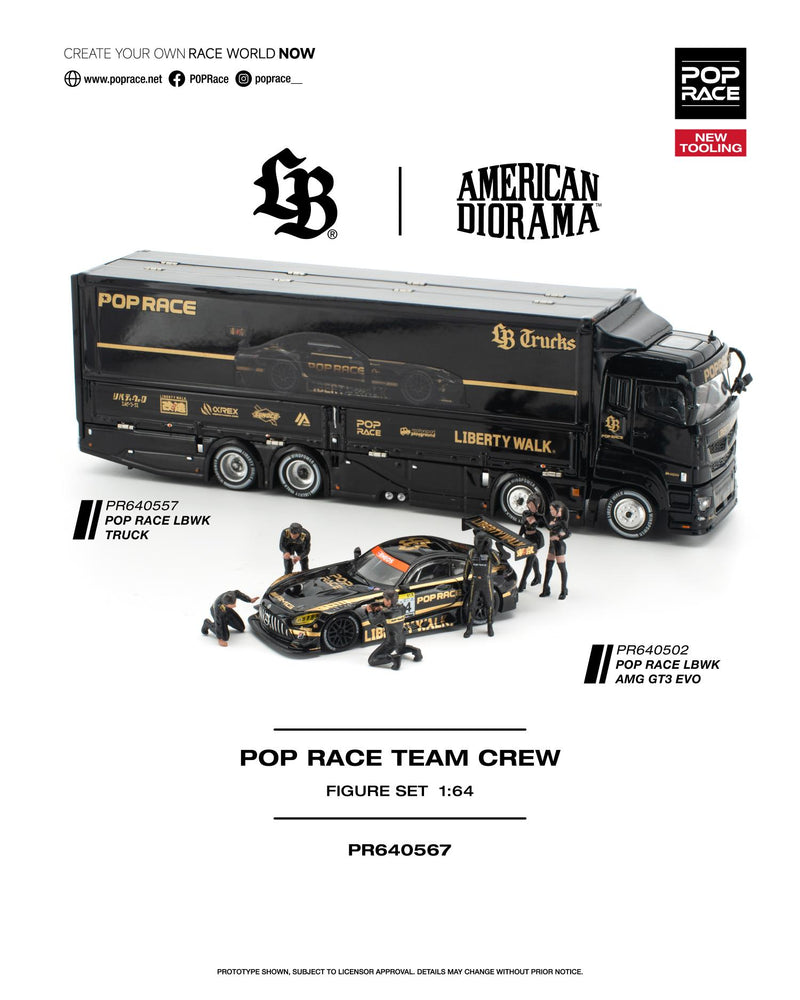 Load image into Gallery viewer, Pop Race - Pop Race Team Crew (6 Figures) 1/64 Scale Diecast Model Car (PR640567)
