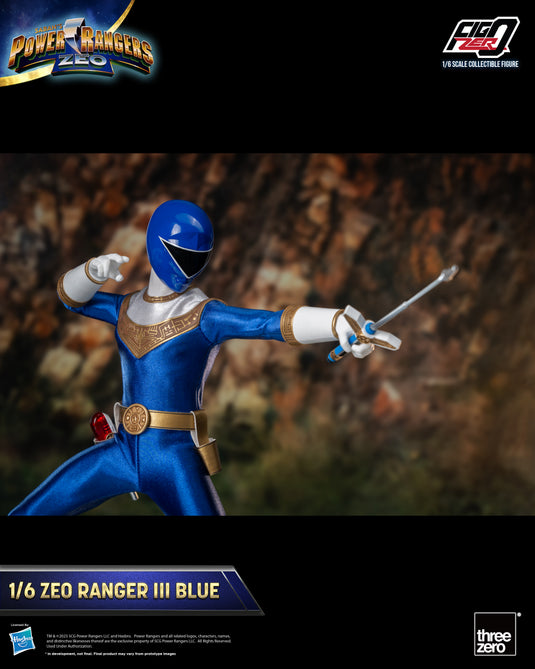 Gray Zeo Ranger Threezero - FigZero Power Rangers Zeo - Zeo Ranger III Blue – Ages ...