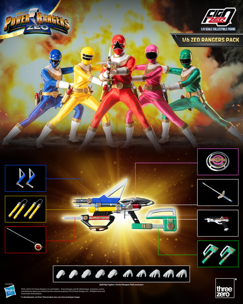 Load image into Gallery viewer, Threezero - FigZero Power Rangers Zeo - Zeo Rangers Pack
