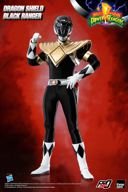 Threezero - FigZero Mighty Morphin Power Rangers - Dragon Shield Black Ranger