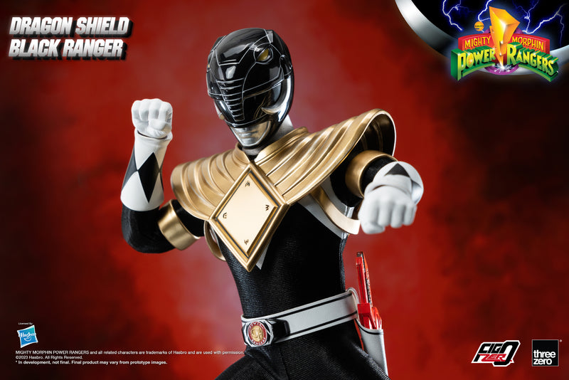 Load image into Gallery viewer, Threezero - FigZero Mighty Morphin Power Rangers - Dragon Shield Black Ranger
