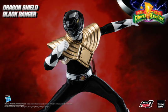 Threezero - FigZero Mighty Morphin Power Rangers - Dragon Shield Black Ranger