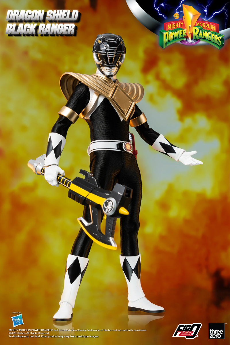 Load image into Gallery viewer, Threezero - FigZero Mighty Morphin Power Rangers - Dragon Shield Black Ranger
