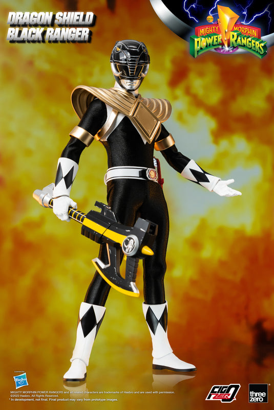 Threezero - FigZero Mighty Morphin Power Rangers - Dragon Shield Black Ranger