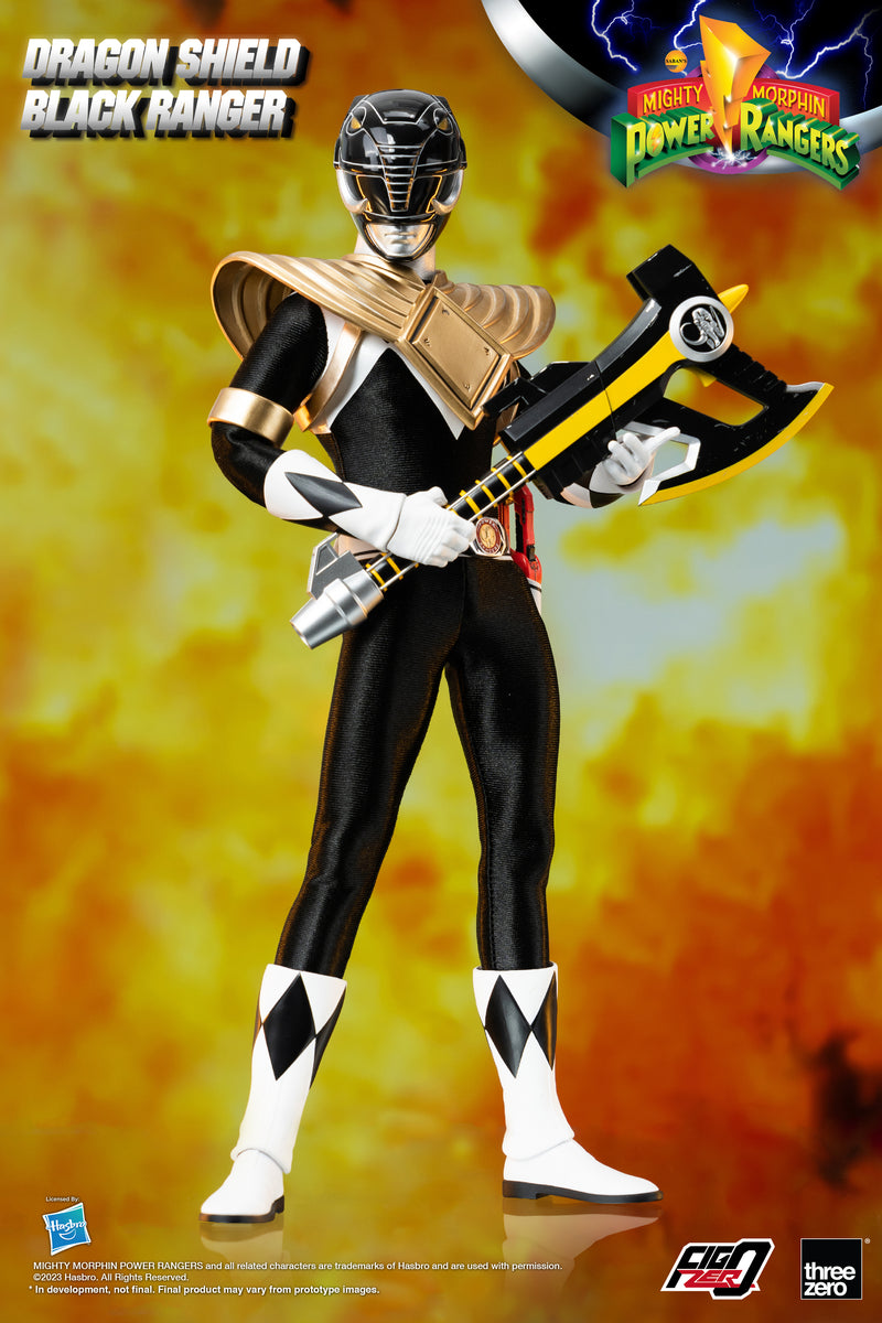 Load image into Gallery viewer, Threezero - FigZero Mighty Morphin Power Rangers - Dragon Shield Black Ranger
