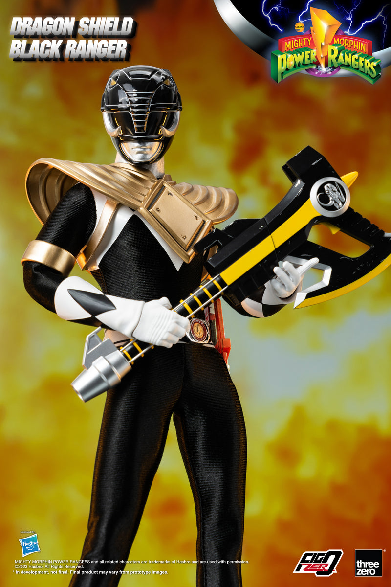 Load image into Gallery viewer, Threezero - FigZero Mighty Morphin Power Rangers - Dragon Shield Black Ranger
