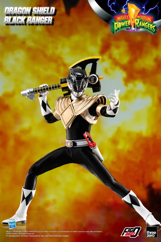 Threezero - FigZero Mighty Morphin Power Rangers - Dragon Shield Black Ranger