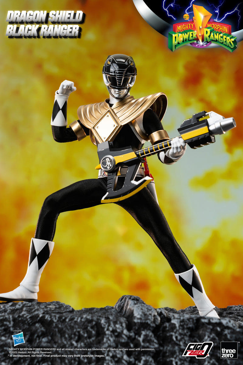 Load image into Gallery viewer, Threezero - FigZero Mighty Morphin Power Rangers - Dragon Shield Black Ranger
