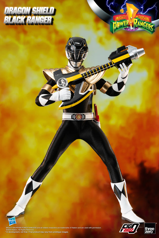 Threezero - FigZero Mighty Morphin Power Rangers - Dragon Shield Black Ranger