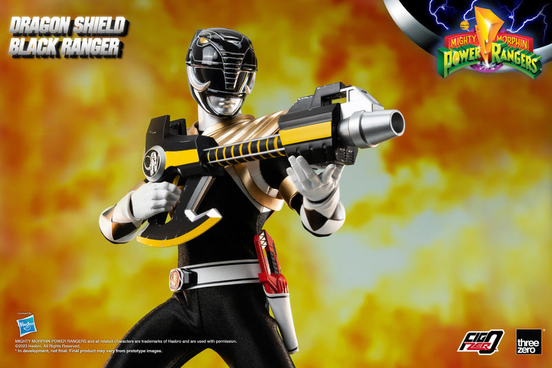 Load image into Gallery viewer, Threezero - FigZero Mighty Morphin Power Rangers - Dragon Shield Black Ranger
