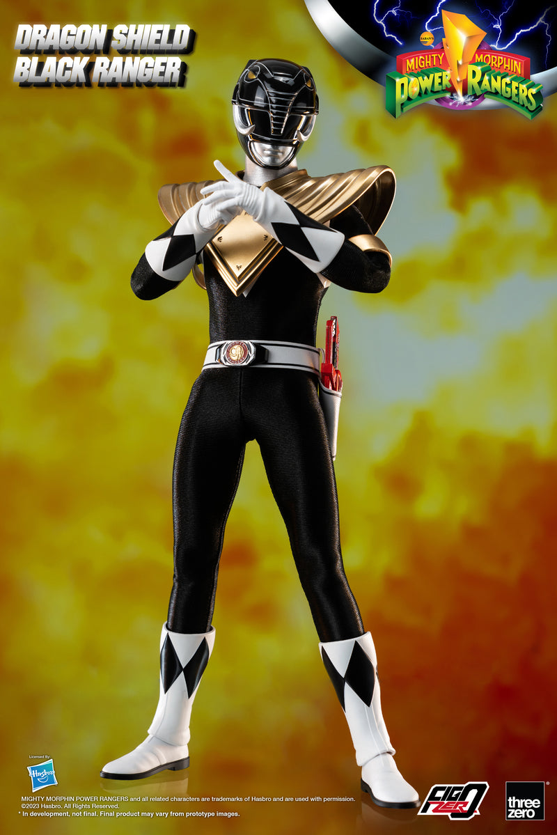 Load image into Gallery viewer, Threezero - FigZero Mighty Morphin Power Rangers - Dragon Shield Black Ranger
