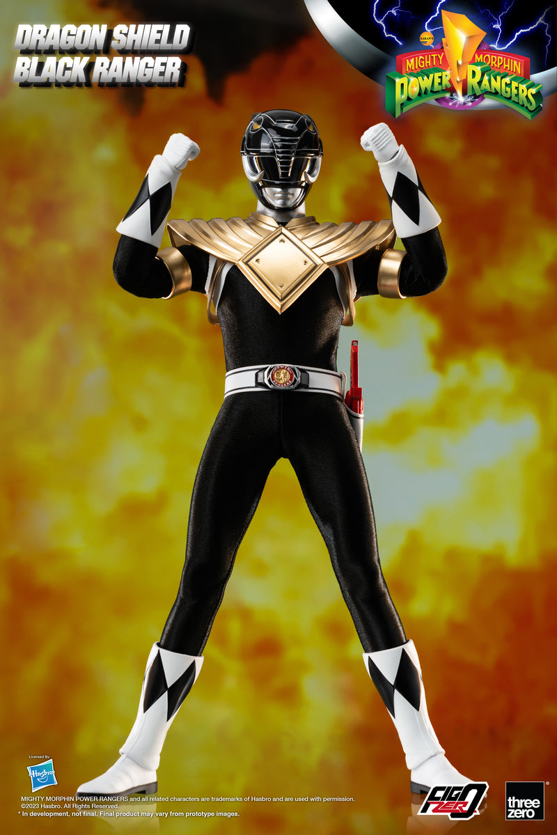 Load image into Gallery viewer, Threezero - FigZero Mighty Morphin Power Rangers - Dragon Shield Black Ranger
