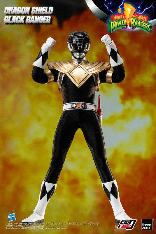 Threezero - FigZero Mighty Morphin Power Rangers - Dragon Shield Black Ranger