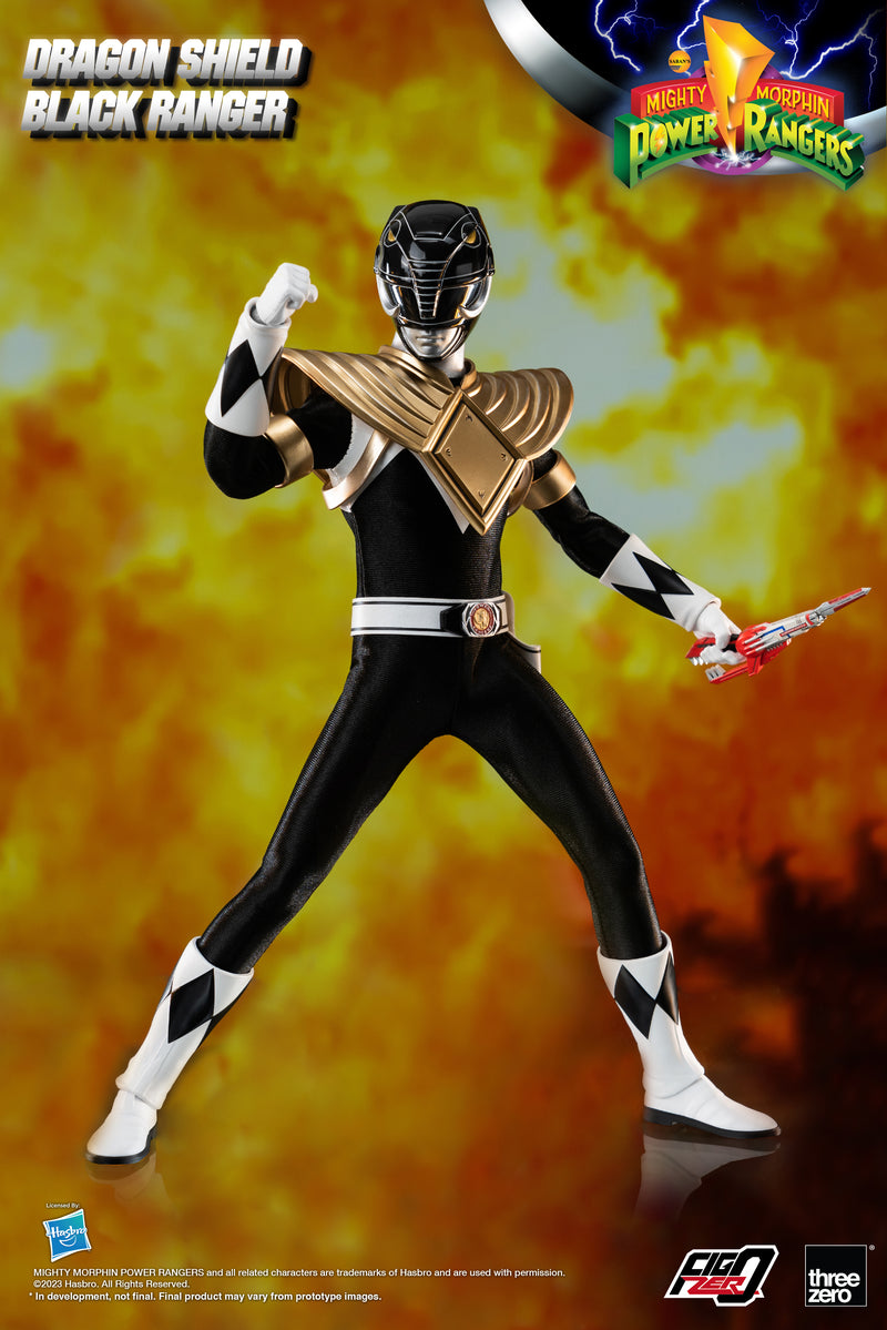 Load image into Gallery viewer, Threezero - FigZero Mighty Morphin Power Rangers - Dragon Shield Black Ranger
