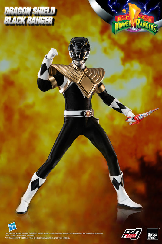 Threezero - FigZero Mighty Morphin Power Rangers - Dragon Shield Black Ranger