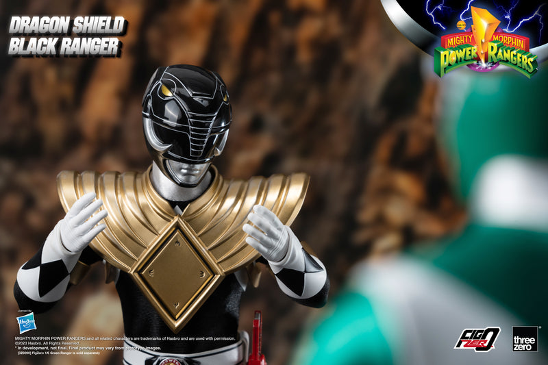 Load image into Gallery viewer, Threezero - FigZero Mighty Morphin Power Rangers - Dragon Shield Black Ranger
