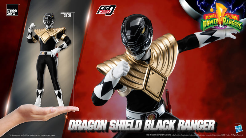 Load image into Gallery viewer, Threezero - FigZero Mighty Morphin Power Rangers - Dragon Shield Black Ranger
