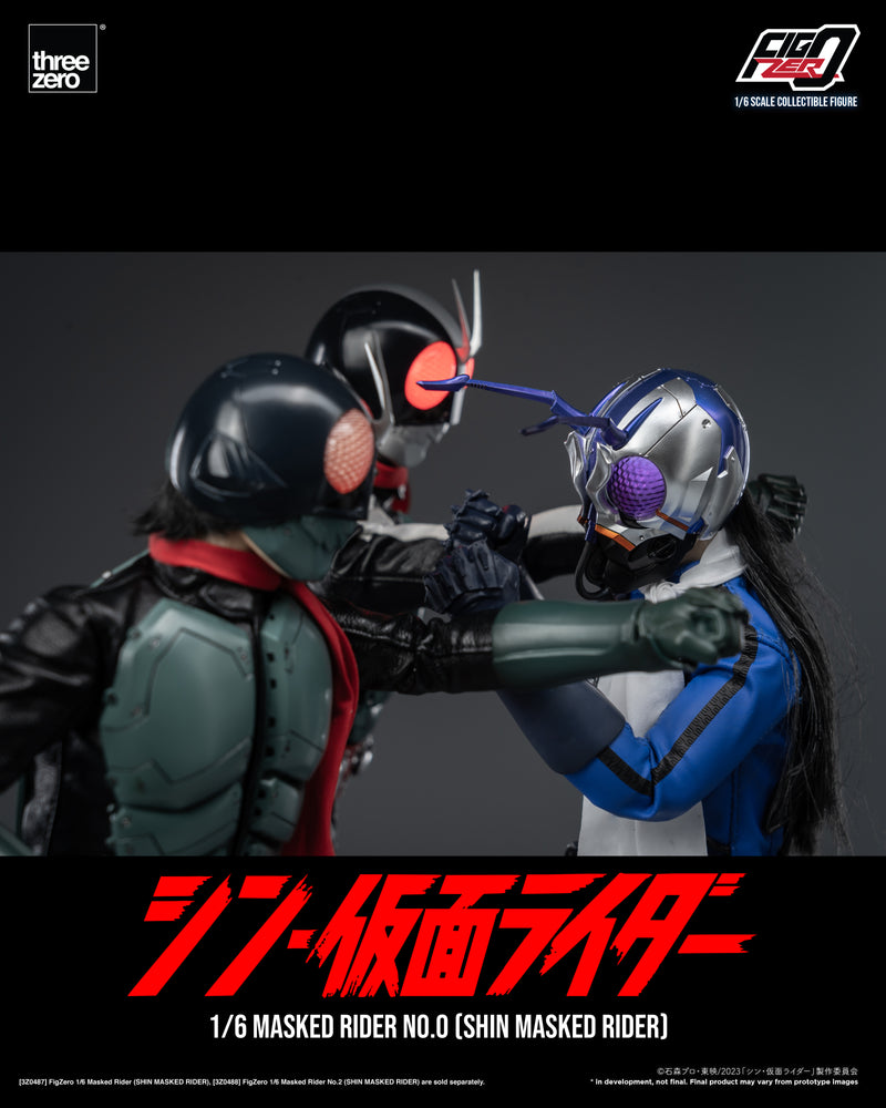 Load image into Gallery viewer, Threezero - FigZero Shin Masked Rider - Masked Rider No. 0
