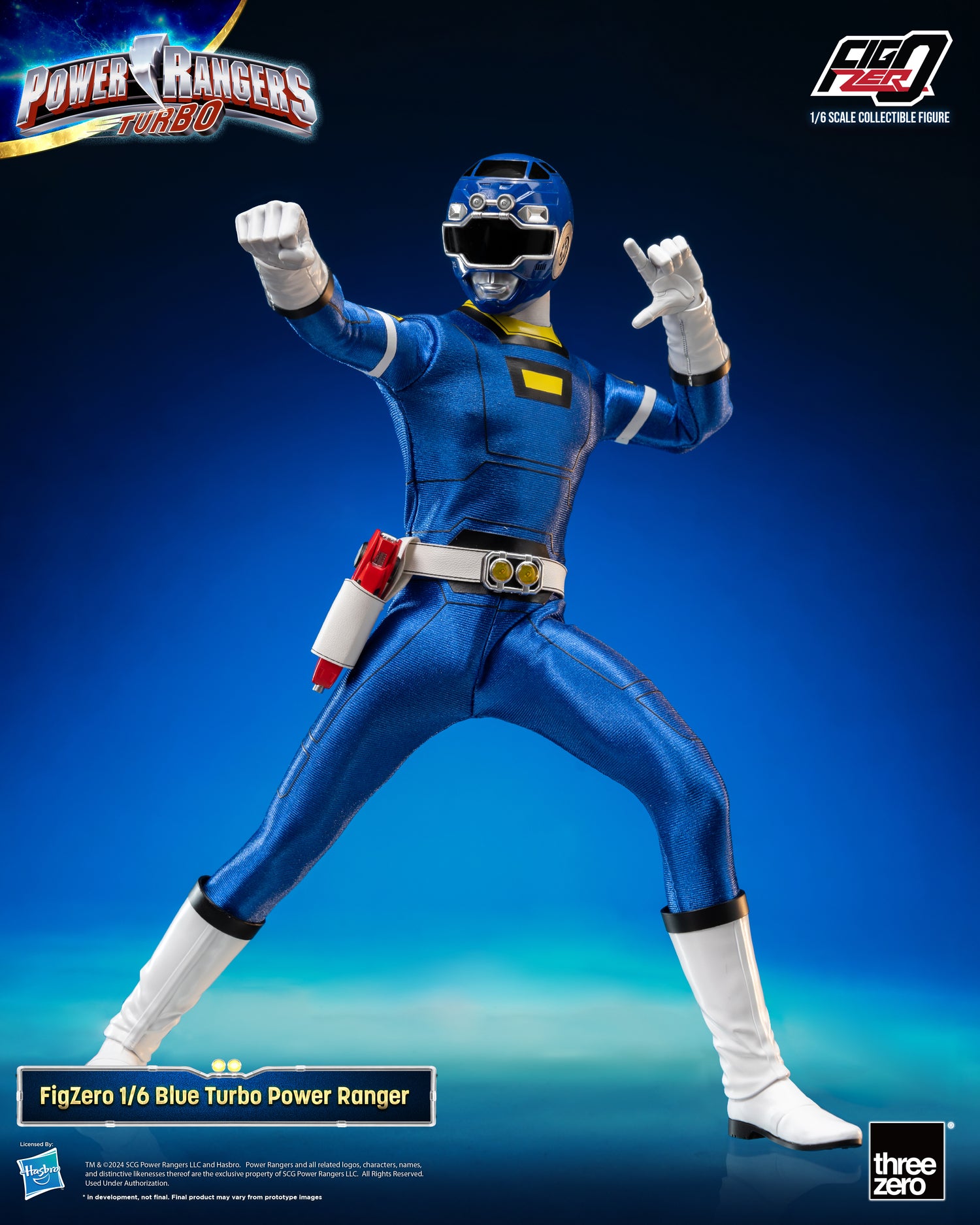 Threezero - FigZero Power Rangers Turbo - Blue Turbo Ranger – Ages ...
