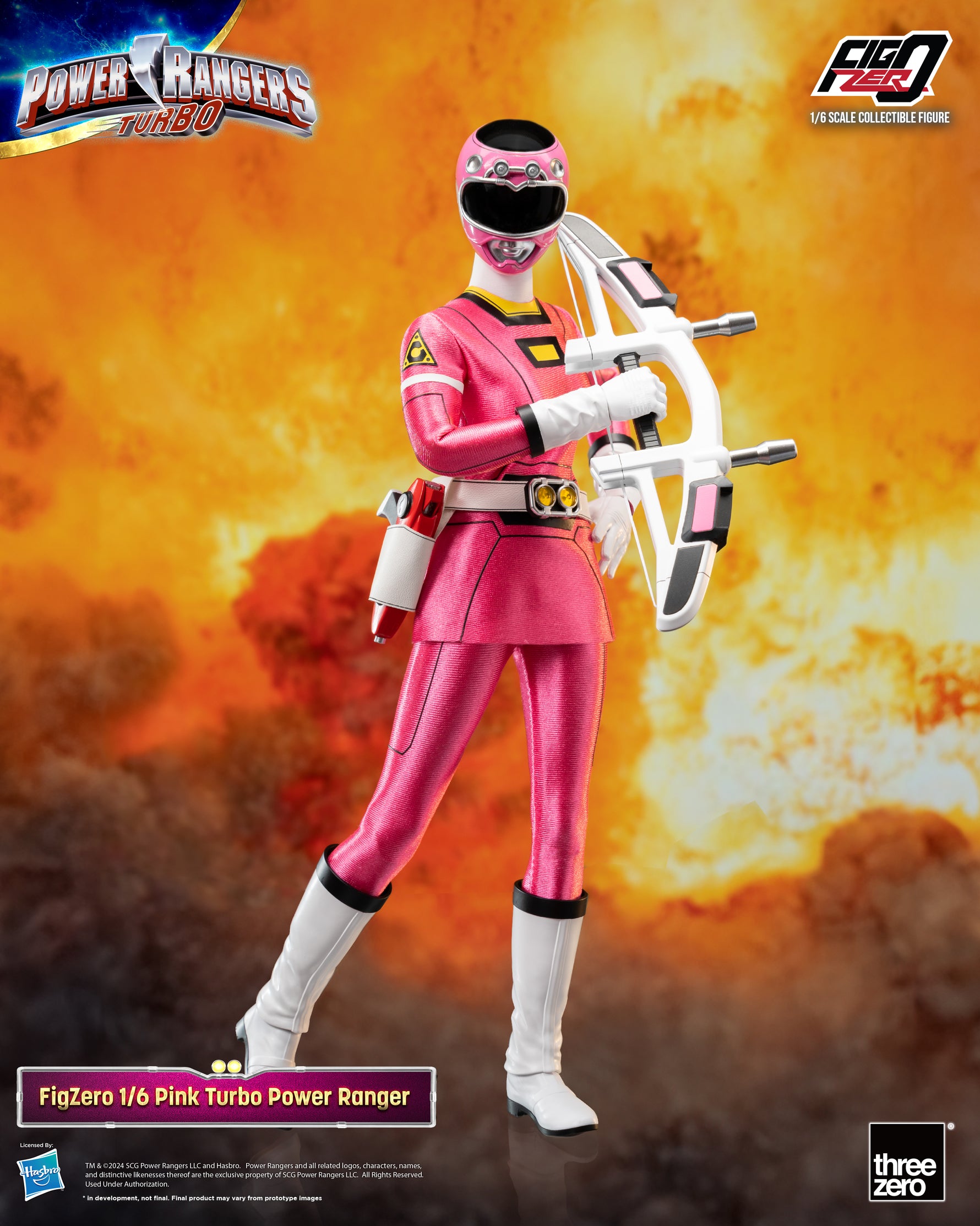 Threezero - FigZero Power Rangers Turbo - Pink Turbo Ranger – Ages ...