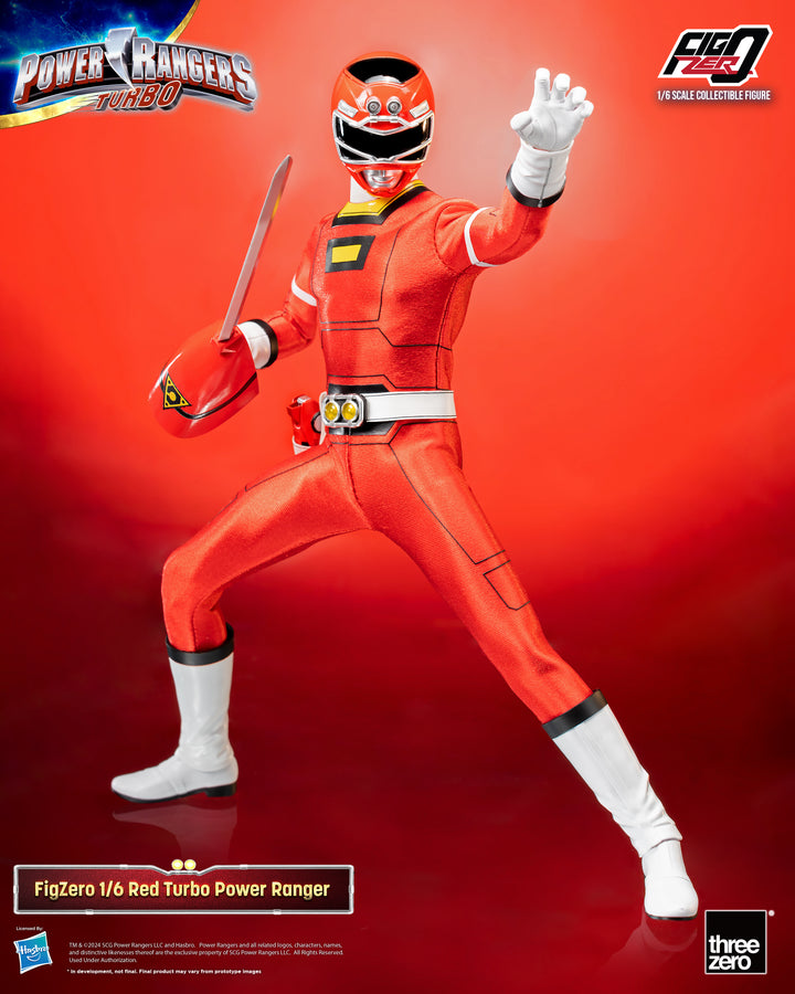 Threezero - FigZero Power Rangers Turbo - Red Turbo Ranger – Ages Three ...