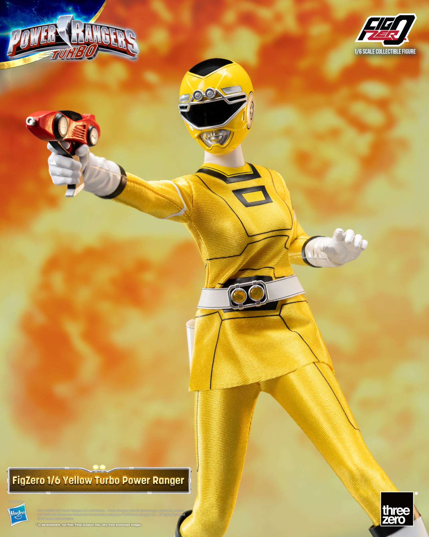 Threezero - FigZero Power Rangers Turbo - Yellow Turbo Ranger – Ages ...